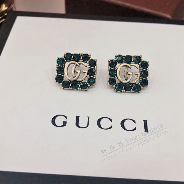 GUCCi飾品 古馳新款 彩鑽水晶珍珠耳釘 Gucci時尚潮流飾品  zgbq1075